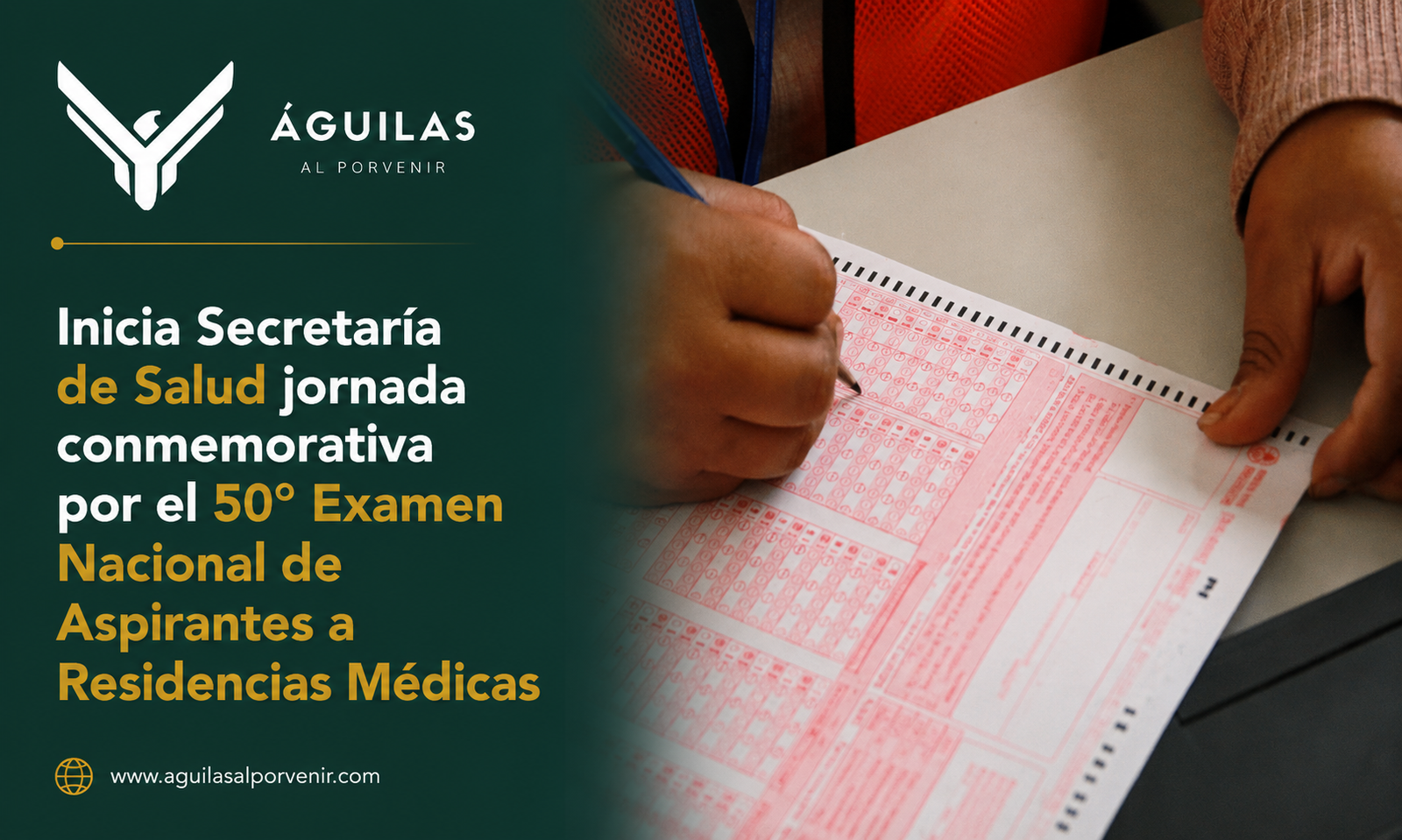Inicia Secretaría de Salud jornada conmemorativa por el 50° Examen Nacional de Aspirantes a Residencias Médicas