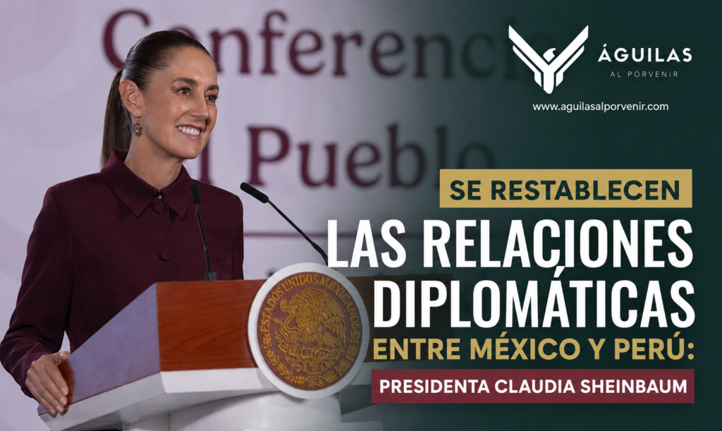 Se restablecen las relaciones diplomáticas entre México y Perú: presidenta Claudia Sheinbaum