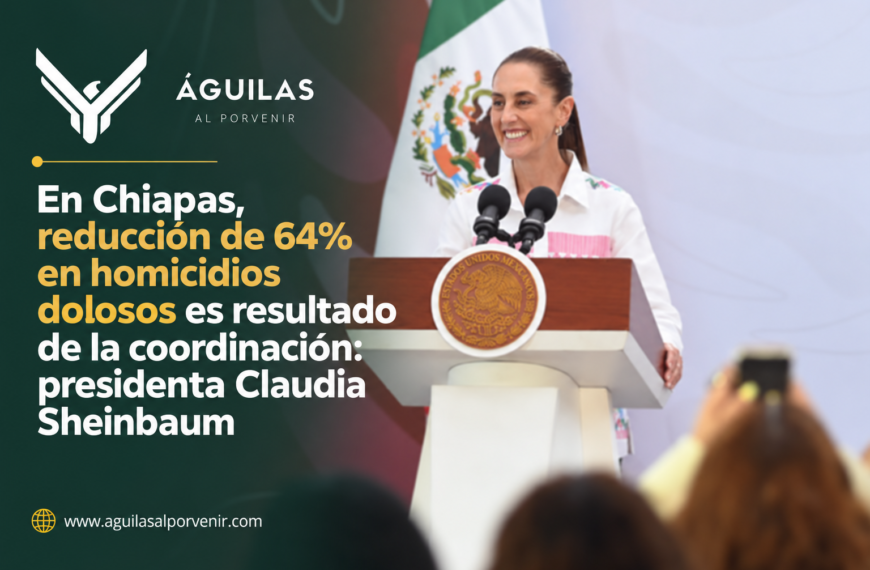 En Chiapas, reducción de 64% en homicidios dolosos es resultado de la coordinación: presidenta Claudia Sheinbaum
