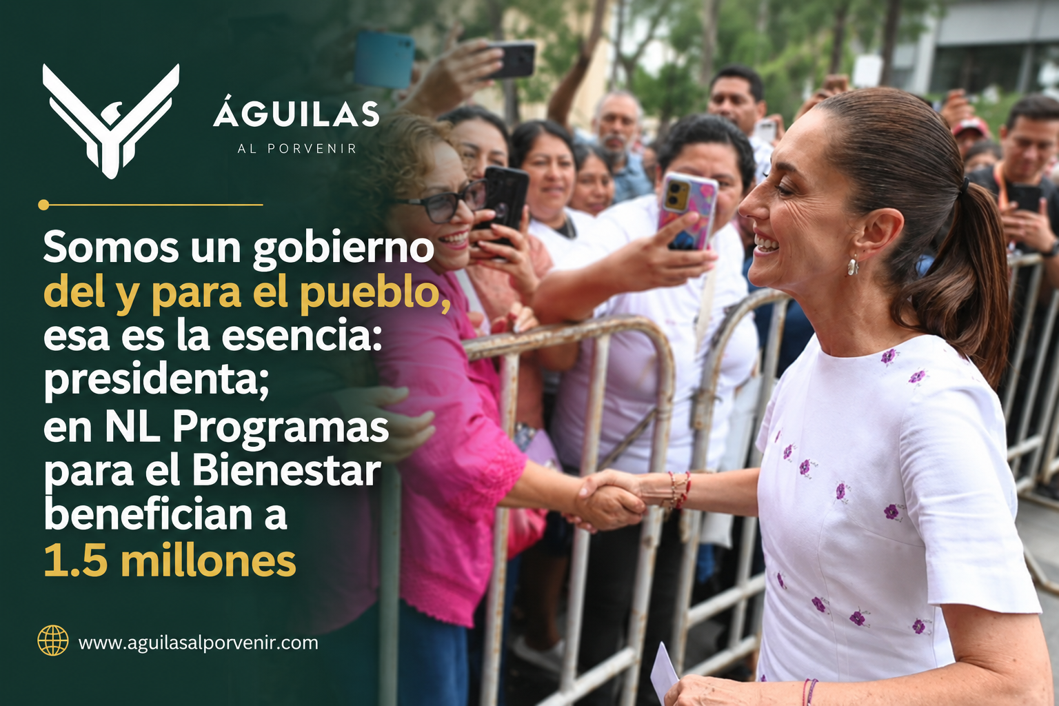 Somos un gobierno del y para el pueblo, esa es la esencia: presidenta; en NL Programas para el Bienestar benefician a 1.5 millones