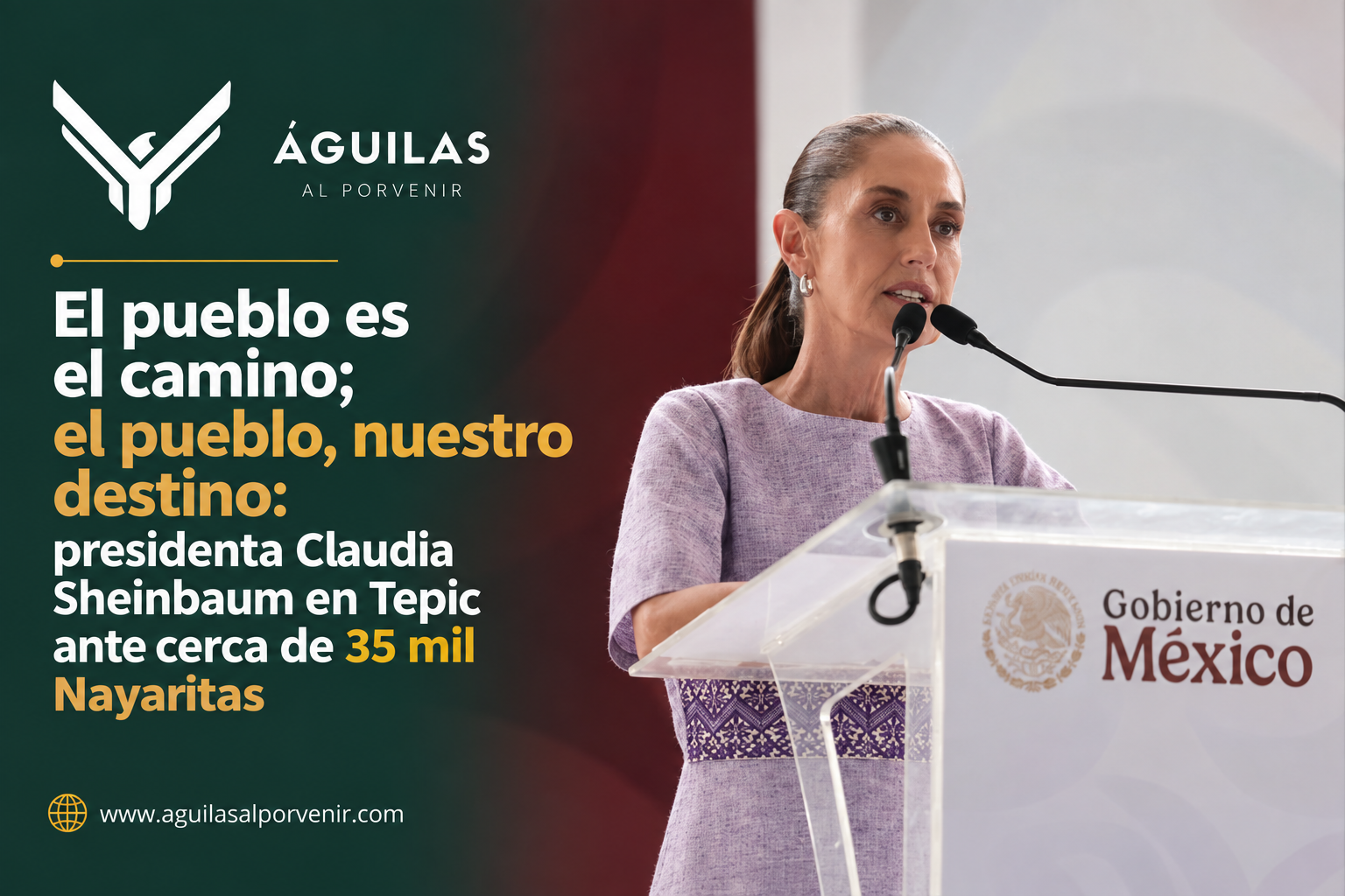 El pueblo es el camino; el pueblo, nuestro destino: presidenta Claudia Sheinbaum en Tepic ante cerca de 35 mil Nayaritas