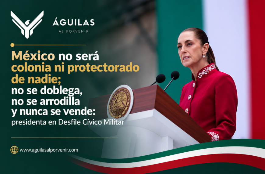 México no será colonia ni protectorado de nadie; no se doblega, no se arrodilla y nunca se vende: presidenta en Desfile Cívico Militar