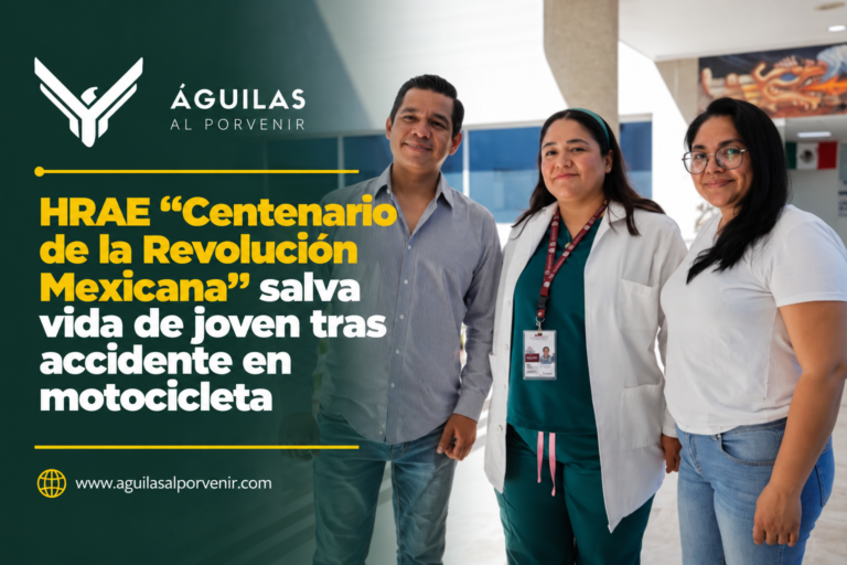 HRAE “Centenario de la Revolución Mexicana” salva vida de joven tras accidente en motocicleta