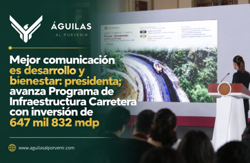 Mejor comunicación es desarrollo y bienestar: presidenta; avanza Programa de Infraestructura Carretera con inversión de 647 mil 832 mdp