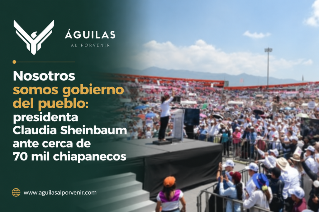 Nosotros somos gobiernos del pueblo: presidenta Claudia Sheinbaum ante cerca de 70 mil chiapanecos