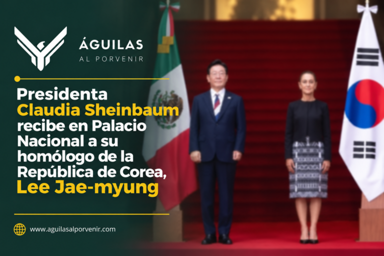 Presidenta Claudia Sheinbaum recibe en Palacio Nacional a su homólogo de la República de Corea, Lee Jae-myung