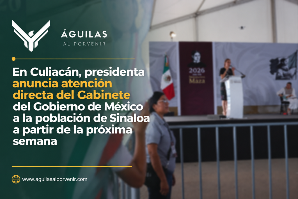 En Culiacán, presidenta anuncia atención directa del Gabinete del Gobierno de México a la población de Sinaloa a partir de la próxima semana