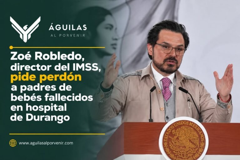 Zoé Robledo, director del IMSS, pide perdón a padres de bebés fallecidos en hospital de Durango