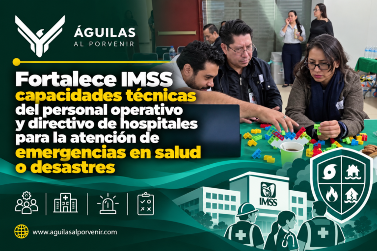 Fortalece IMSS capacidades técnicas del personal operativo y directivo de hospitales para la atención de emergencias en salud o desastres