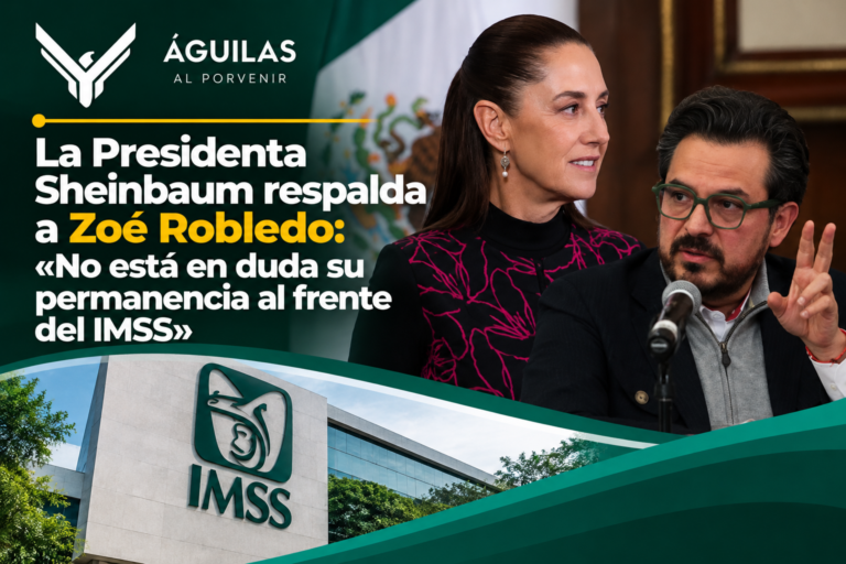 La Presidenta Sheinbaum respalda a Zoé Robledo: «No está en duda su permanencia al frente del IMSS»