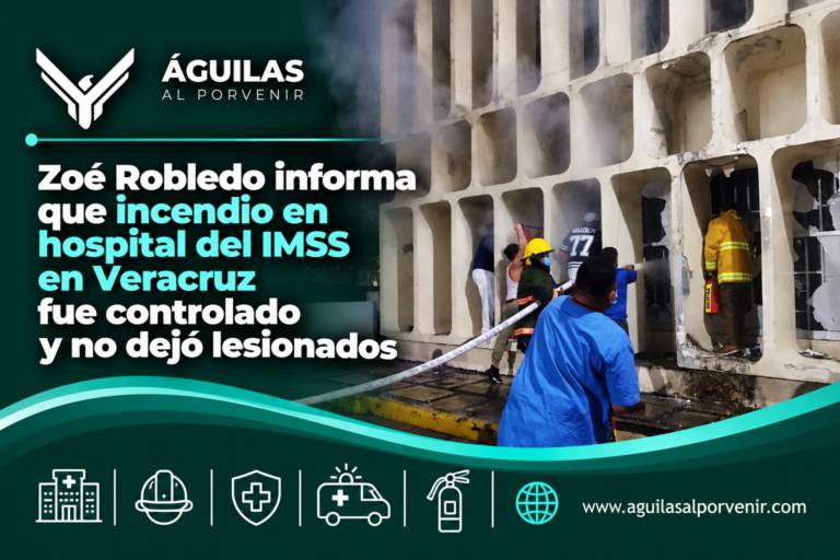 Zoé Robledo informa que incendio en hospital del IMSS en Veracruz fue controlado y no dejó lesionados