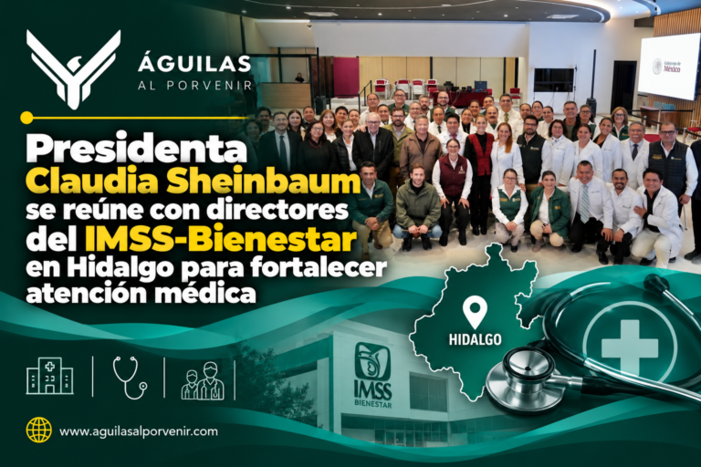 Presidenta Claudia Sheinbaum se reúne con directores del IMSS-Bienestar en Hidalgo para fortalecer atención médica