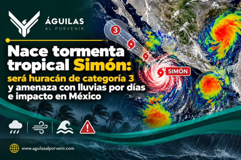 Nace tormenta tropical Simón: será huracán de categoría 3 y amenaza con lluvias por días e impacto en México