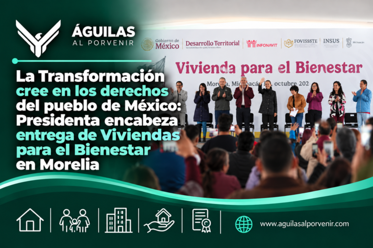 La Transformación cree en los derechos del pueblo de México: Presidenta encabeza entrega de Viviendas para el Bienestar en Morelia