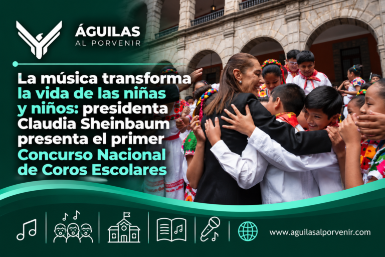 La música transforma la vida de las niñas y niños: presidenta Claudia Sheinbaum presenta el primer Concurso Nacional de Coros Escolares