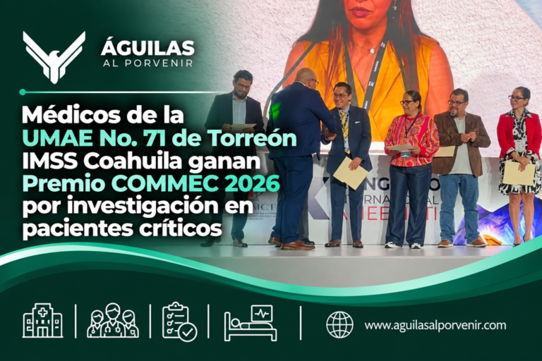 Médicos de la UMAE No. 71 de Torreón IMSS Coahuila ganan Premio COMMEC 2026 por investigación en pacientes críticos
