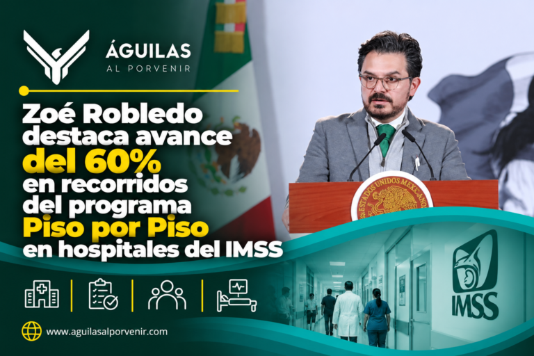 Zoé Robledo destaca avance del 60% en recorridos del programa Piso por Piso en hospitales del IMSS