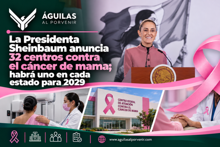 La Presidenta Sheinbaum anuncia 32 centros contra el cáncer de mama; habrá uno en cada estado para 2029