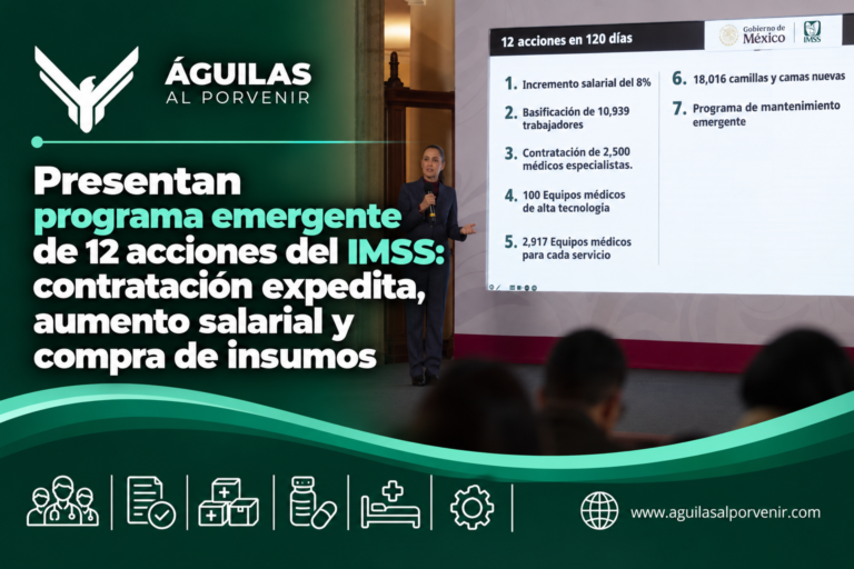 Presentan programa emergente de 12 acciones del IMSS: contratación expedita, aumento salarial y compra de insumos