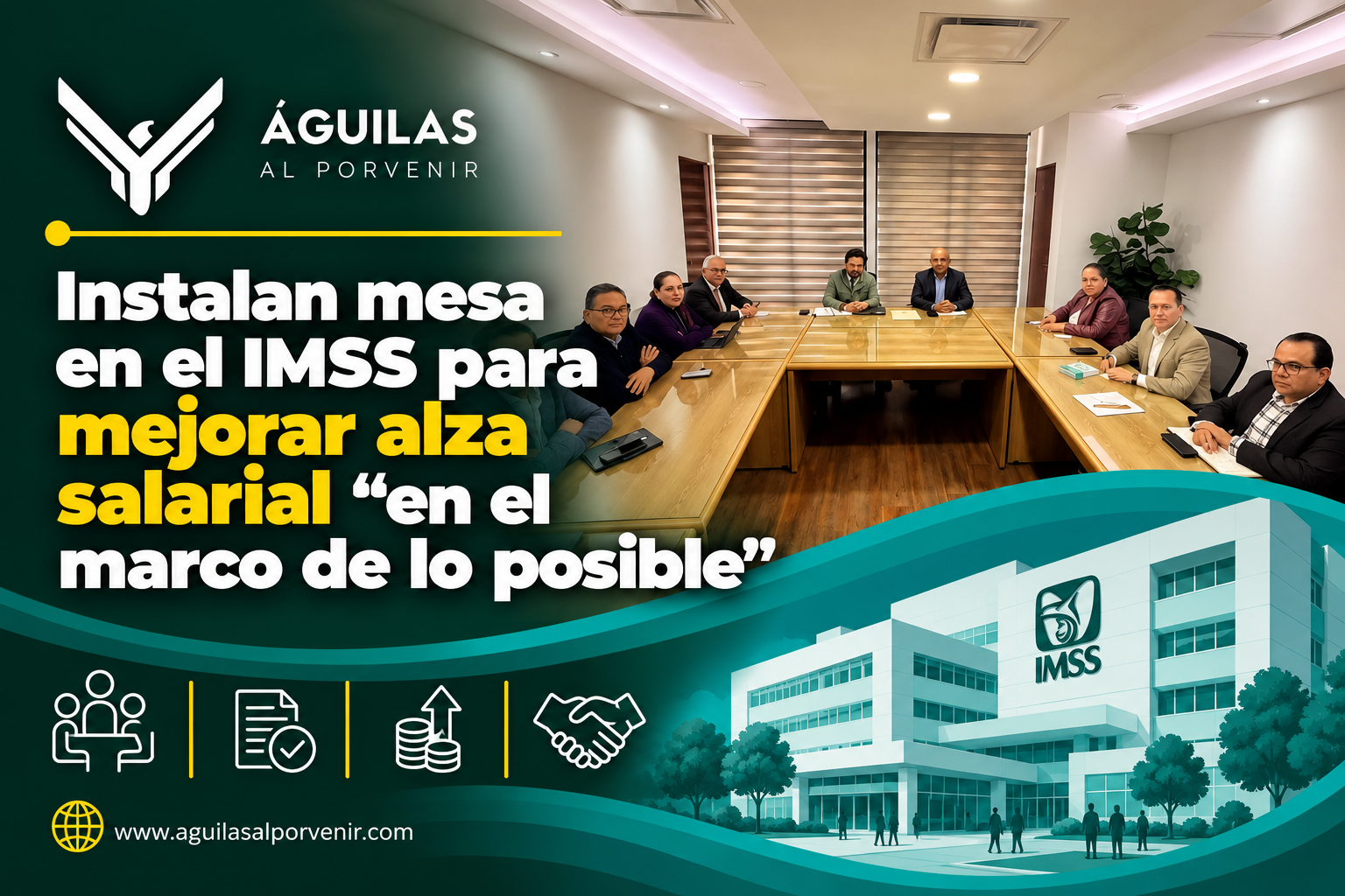 Instalan mesa en el IMSS para mejorar alza salarial “en el marco de lo posible”