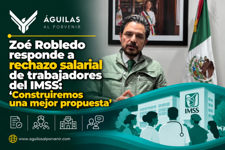 Zoé Robledo responde a rechazo salarial de trabajadores del IMSS: ‘Construiremos una mejor propuesta’